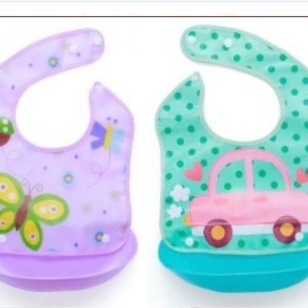 방수 유아 이유식 어린이 간편 세척 분리형 턱받이 6종