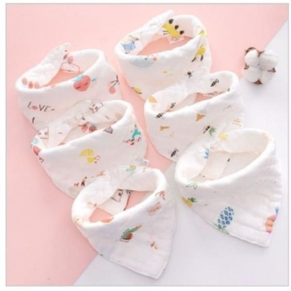 순면 100% 유아 아기 신생아 침 턱받이 어린이집 생일 답례품 6종