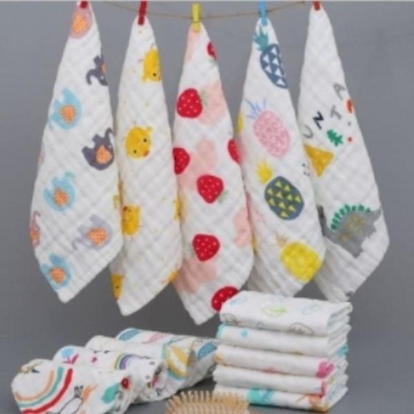 순면 100% 6겹 거즈 타올 신생아 유아 소아 어린이집 다용도 수건