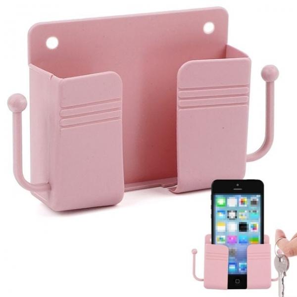 3P 수납 거치대 분홍색 걸이 정리 리모컨 핸드폰 열쇠