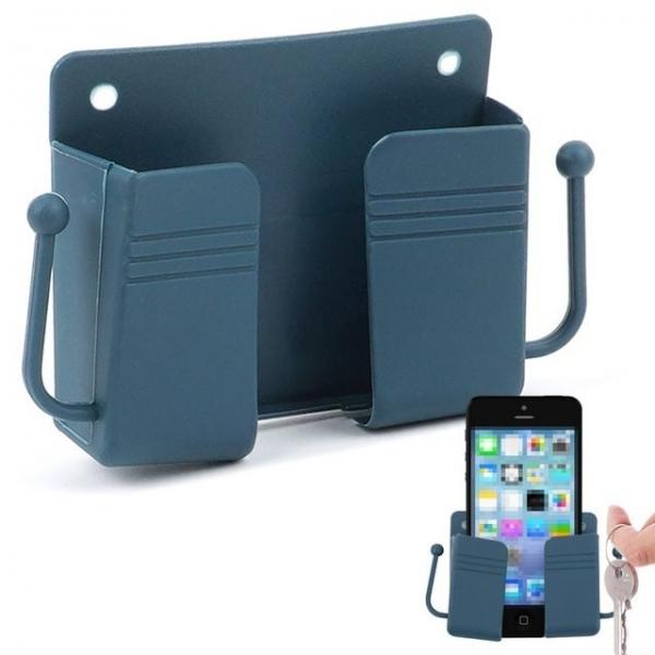 3P 수납 거치대 남청색 걸이 정리 리모컨 핸드폰 열쇠