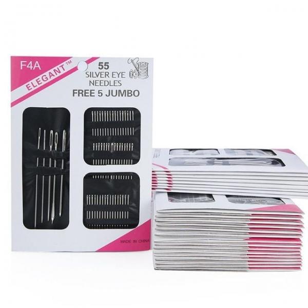 (55P) 바늘세트 세트 수선바늘 손바늘 이불 대바늘 바느질