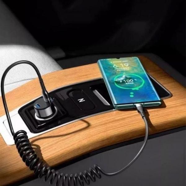 스프링 충전 케이블 꺾임방지 급속 충전기 C타입 고속 선 꺾임방지 스프링 급속 케이블 기 충전