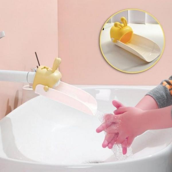 실리콘 세면대 손씻기 토끼 수도 꼭지 연장탭 워터탭 꼭지 확장 욕실 워터탭 수도 탭 연장 세면대 수전