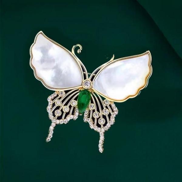브로치 다이아몬드 옷핀 고급 액세서리 정장 나비브로치 진주브로치 고급클립 허리조절 다이아몬드옷핀
