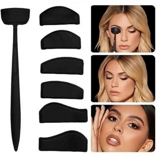 6IN1 섀도 모형 접힌 라인 세트 아이섀도우 가이드 라이너붓펜 메이크업 마스카라 라인가이드 품도구