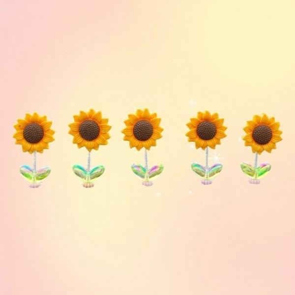 스프링 해바라기 차량 장식품 새차선물 행운 차꾸템