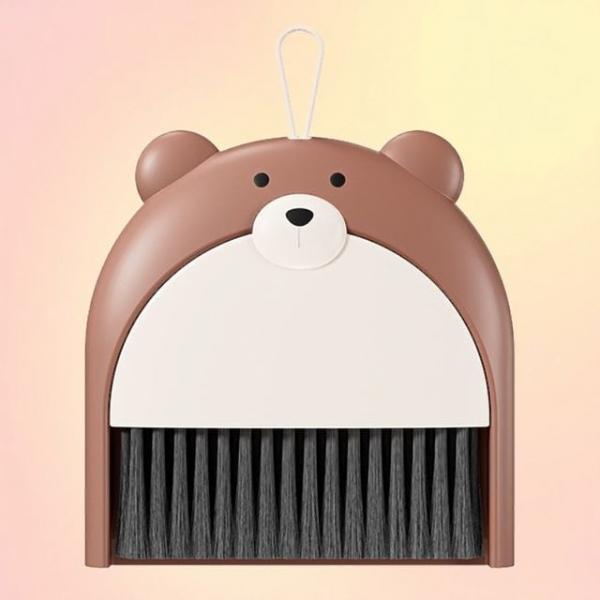 곰돌이 빗자루세트 먼지 키보드 책상청소 학교 준비물