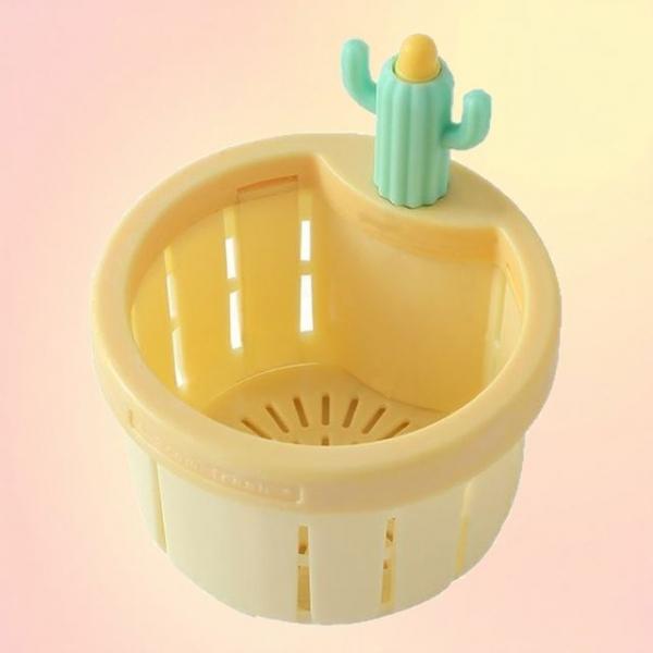 씽크대 거름망 원터치 선인장 손잡이 귀여운 개구대망