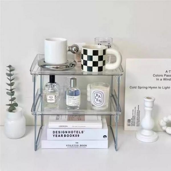 투명 접이식 미니선반 다용도 정리 주방 욕실 책상