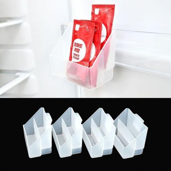 깔끔해지는냉장고홀더 간식 영양제 깔끔하게 한눈에보이는 냉장고문짝홀더 2단 4p