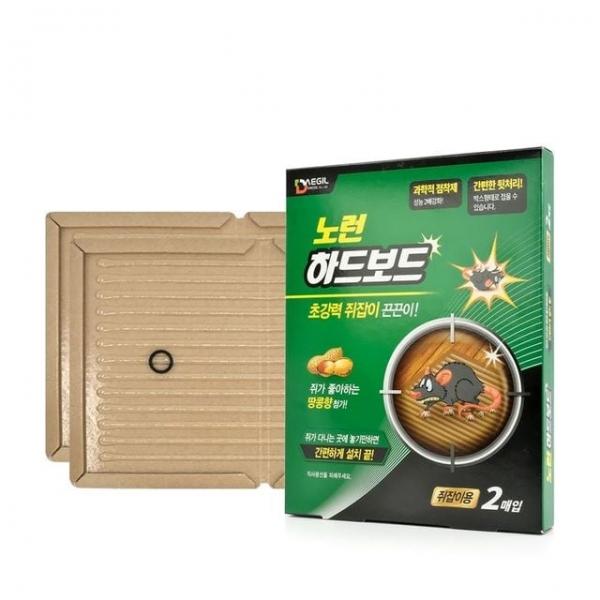 축사쥐덫 파리 실외 안전하고 위생적인 쥐잡는틀 하드보드 2매입