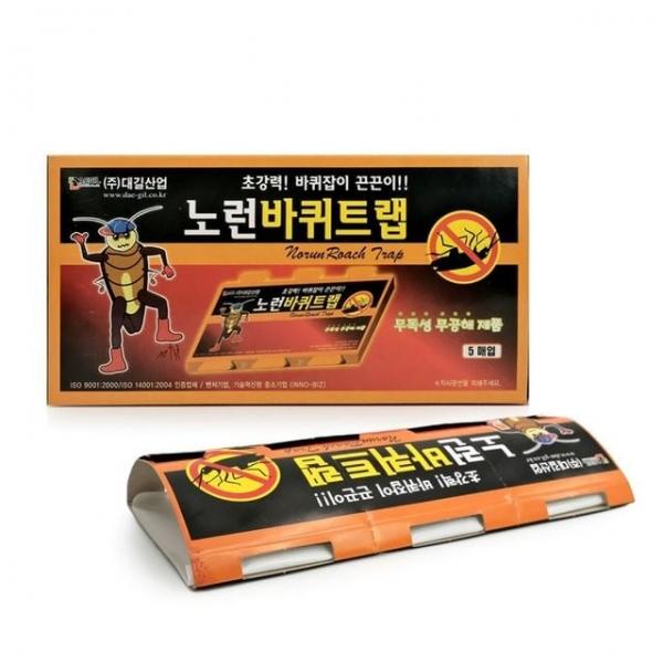 창고바퀴트랩 거미 박멸 긴지속력 보이지않는 해충끈끈이 바퀴트랩 5매입