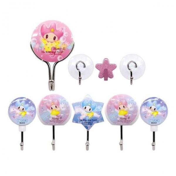 샤워볼부착고리 글루부착용후크 스텐다목적고리 다용도고정행거 부착형벽행거 9P 아이방