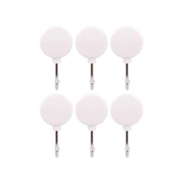 샤워볼부착고리 글루형후크 마스크걸이후크 행주걸이후크 현관문행거 6p 데스크