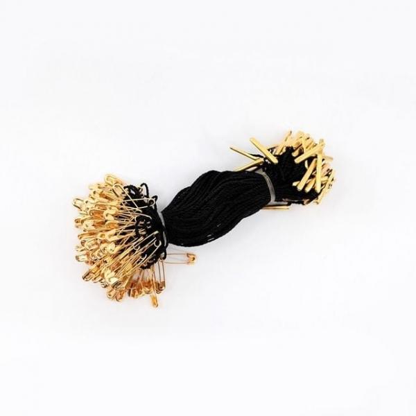 상표실고리 새상품택핀 옷핀 반품방지택고리 라벨끈 골드 칼라