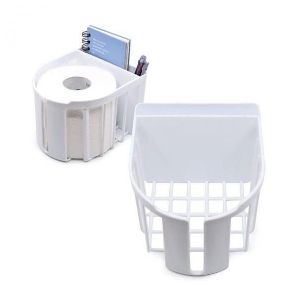 욕실휴지걸이 벽부착홀더 다용도거치홀더 강력부착홀더 소품보관함 화이트