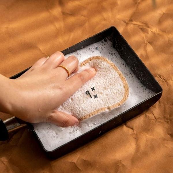 귀여운 식빵 표정 수세미 제로웨이스트 다목적 수세미