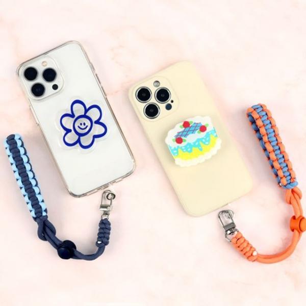 로프 배색 짜임 길이조절 손목 핸드스트랩 폰태그