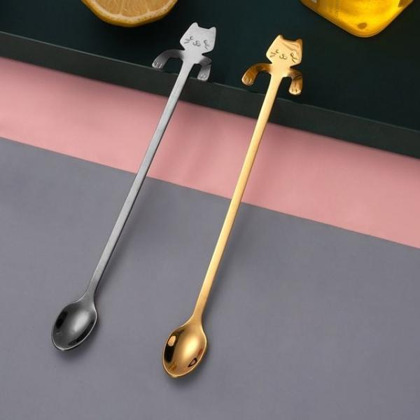 고양이 팔 컵걸이 롱 커피 티 스푼 20cm DD-11464