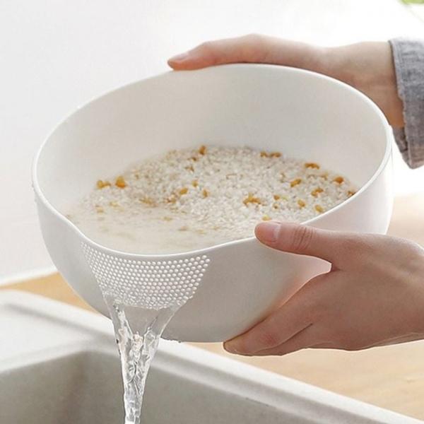 쌀 과일 야채 세척 채반 샐러드 다용도 믹싱볼