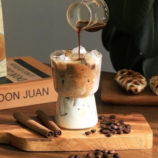 투명한 내열유리 아이스커피 잔 350ml 450ml