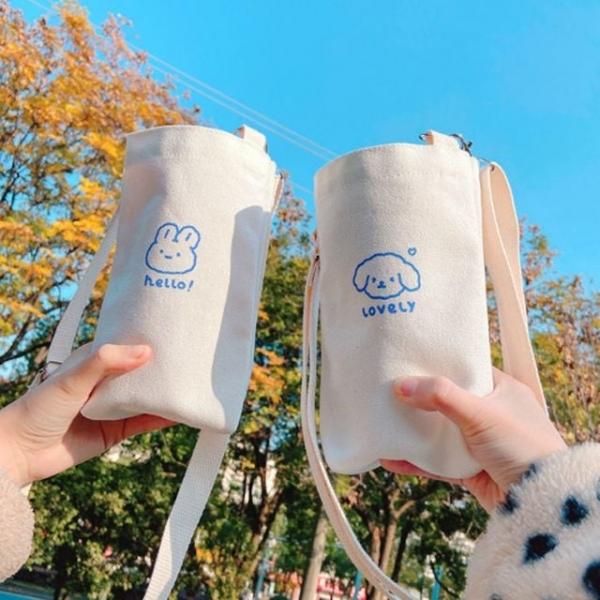 드링크백 캔버스 커피홀더 미니에코백 텀블러가방