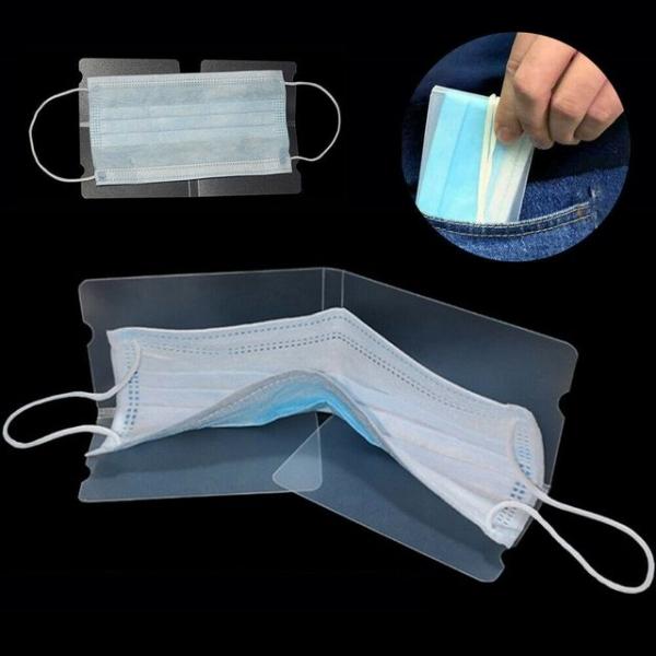 마스크 보관 접이식 휴대용 케이스 클립 파우치