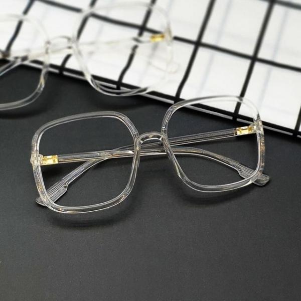 패션 투명 왕 뿔테