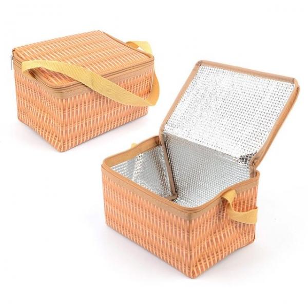 등나무 무늬 빈티지 보냉백 파우치 나무무늬 보냉가방