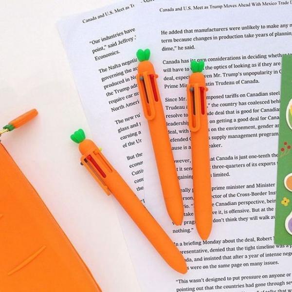 당근 6색 볼펜 0.7mm 필기 도구 노트펜 얇은펜