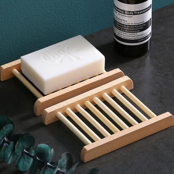 모던 나무 비누 받침대 1+1