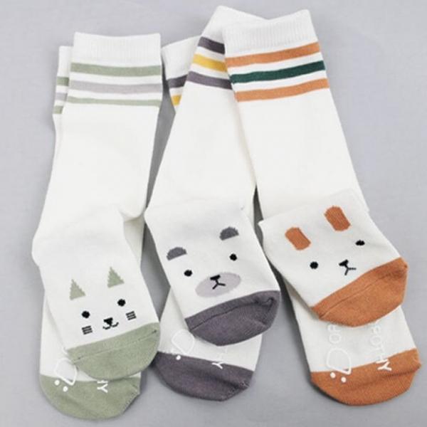 귀여운 동물 반양말 유아 아동 니삭스 양말 반타이즈
