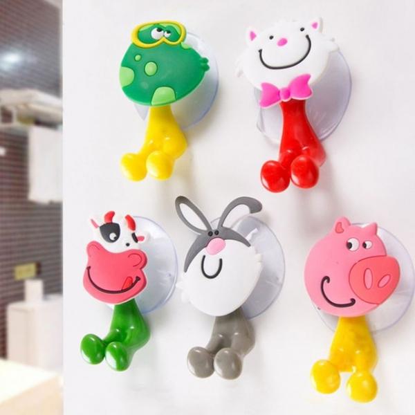 칫솔걸이 동물캐릭터 흡착식 칫솔꽂이