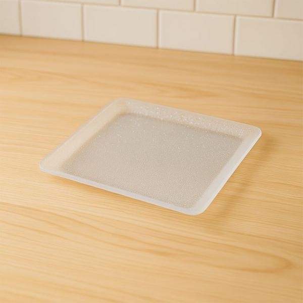 크리스탈 실버쟁반 소형 27.5x22cm 투명펄 트레이 식탁매트 인테리어 주방용품