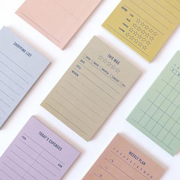 메이크어 지출 유선 데일리 먼슬리 체크리시트 메모지