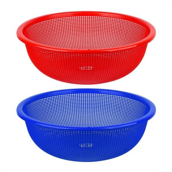 플라스틱 소쿠리 원형 채반 바구니 7호 색상랜덤