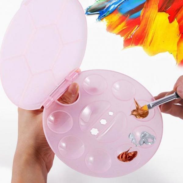 원형 팔레트 10구 엄지 미술 물감 파레트 DD-11316