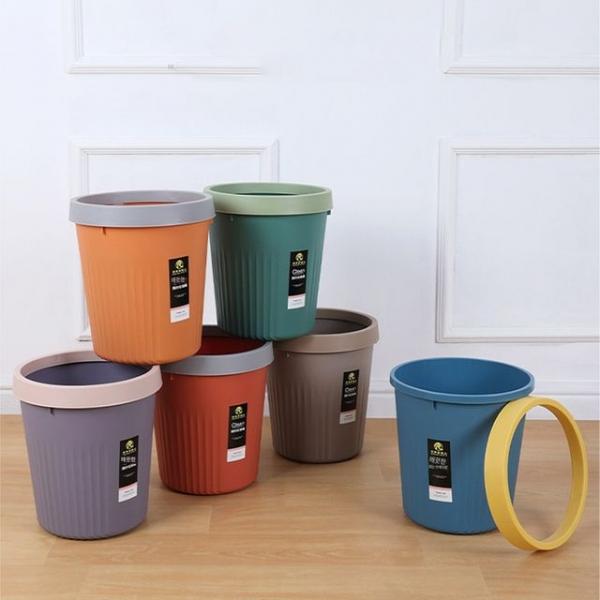 원형 오픈 휴지통 쓰레기통 화장실 업소용 주방 사무실 15L