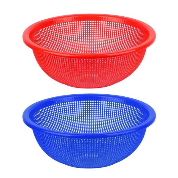 플라스틱 소쿠리 원형 채반 바구니 3호 색상랜덤