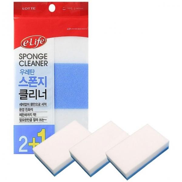 롯데 우레탄 스펀지 클리너 3매입  청소용품