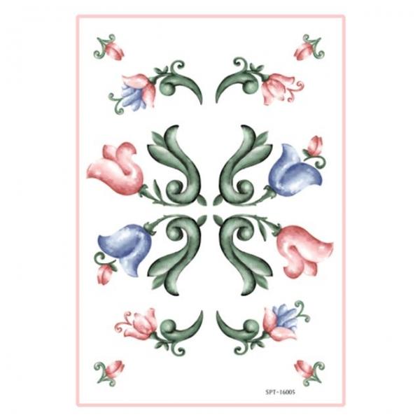 DIY인테리어 그래픽타일스티커 우아한튤립 SPT-16005