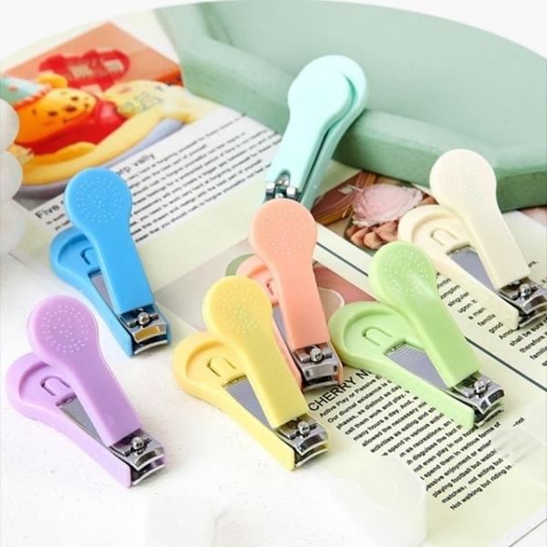 6컬러 뚜껑있는 휴대용 파스텔톤 손톱깎이 발톱깎이