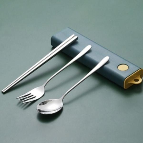 수저 포크 세트 블루그린스텐 휴대젓가락숟가락세트 휴대포크수저세트