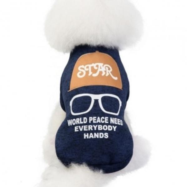 가디건 반려견 옷 XL 블루 강아지의류 강아지겨울옷