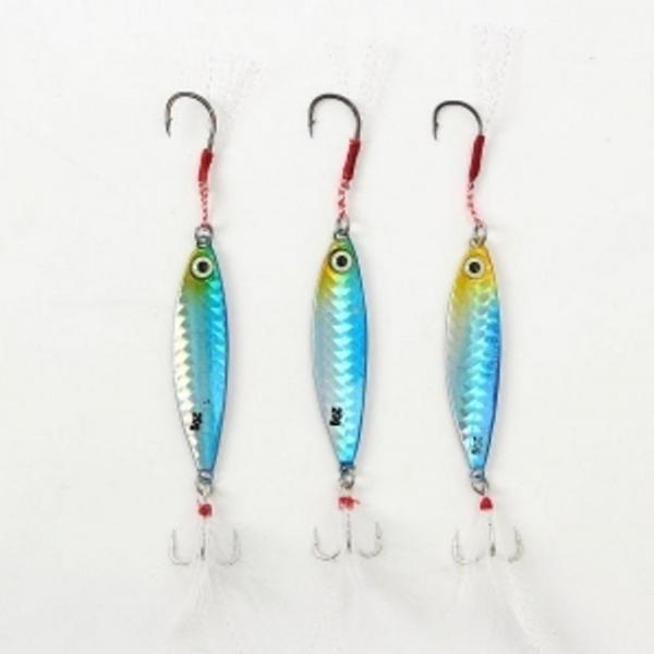 유혹 메탈 지그 3p세트 블루 20g 메탈루어 싱킹루어