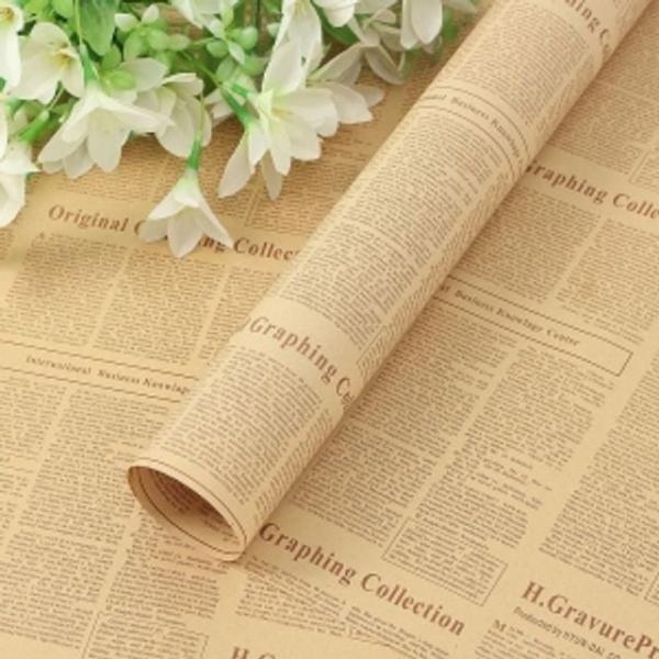 레터링 포장지 브라운 70x50cm 45p 크라프트지포장지 크래프트지포장지