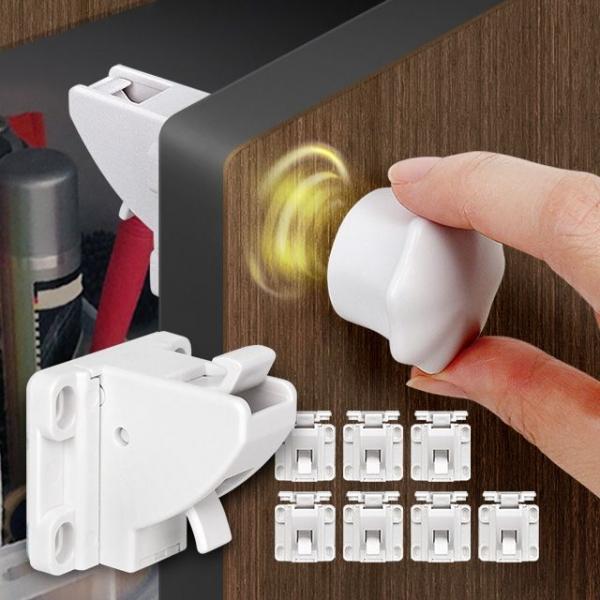 자석잠금장치8P세트 서랍열림방지 싱크대 안전문고리