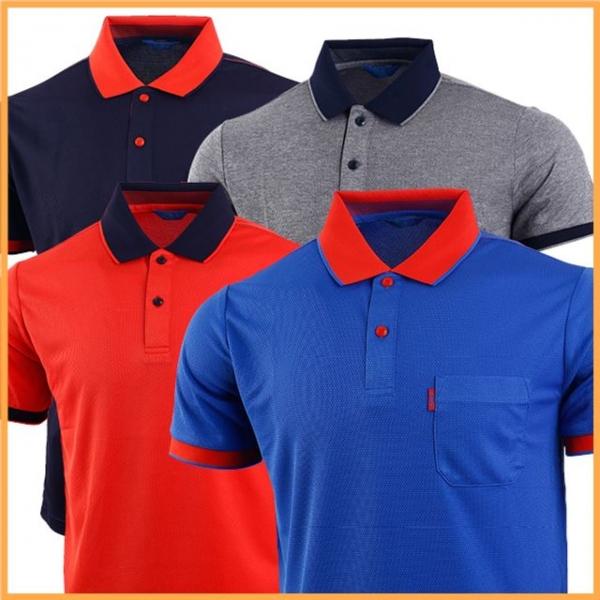 기능성 카라티셔츠 에어로쿨 배색카라 포인트 냉감