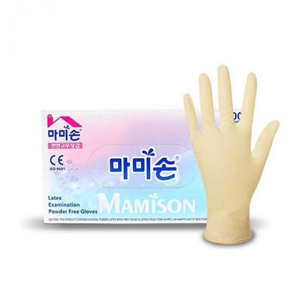 마미손 명진 라텍스 니트릴 장갑 100매 소 중 대